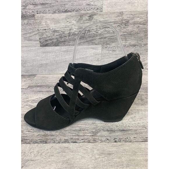 Eileen Fisher Womens Black Strappy Wedge Sandals Size 6.5 - Picture 5 of 8